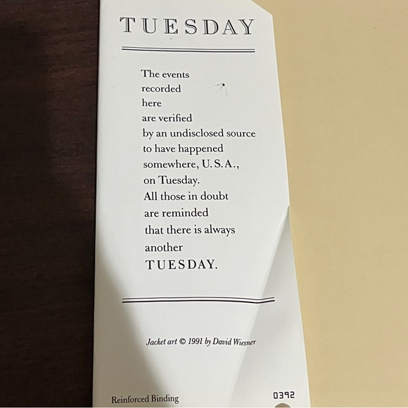 Tuesday by David Wiesner Illustrated Picture Book Hardcover Kids 1991 90s - Picture 4 of 10